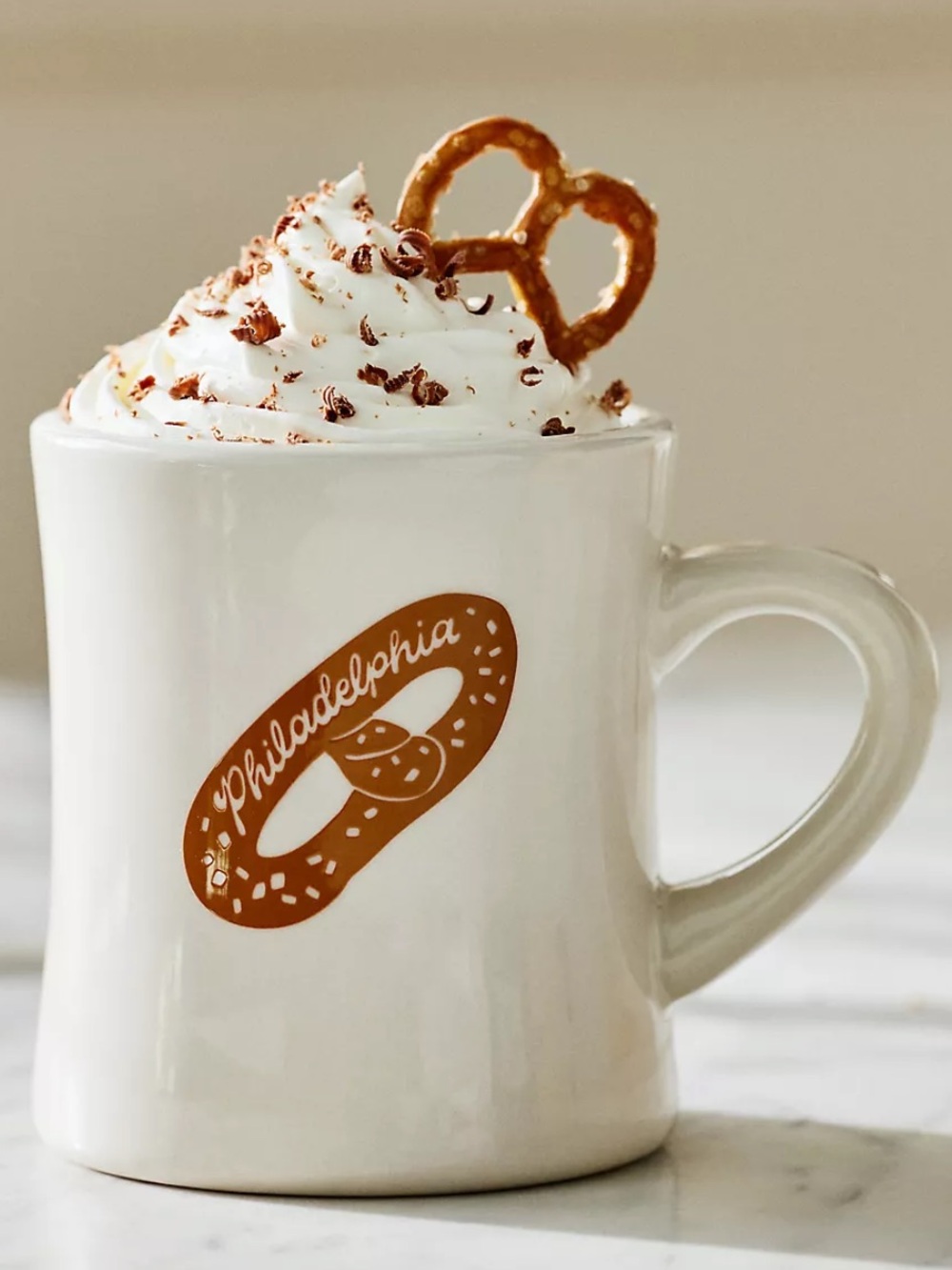 Anthropologie Philly City Food Icon Mug Philadelphia Pretzel